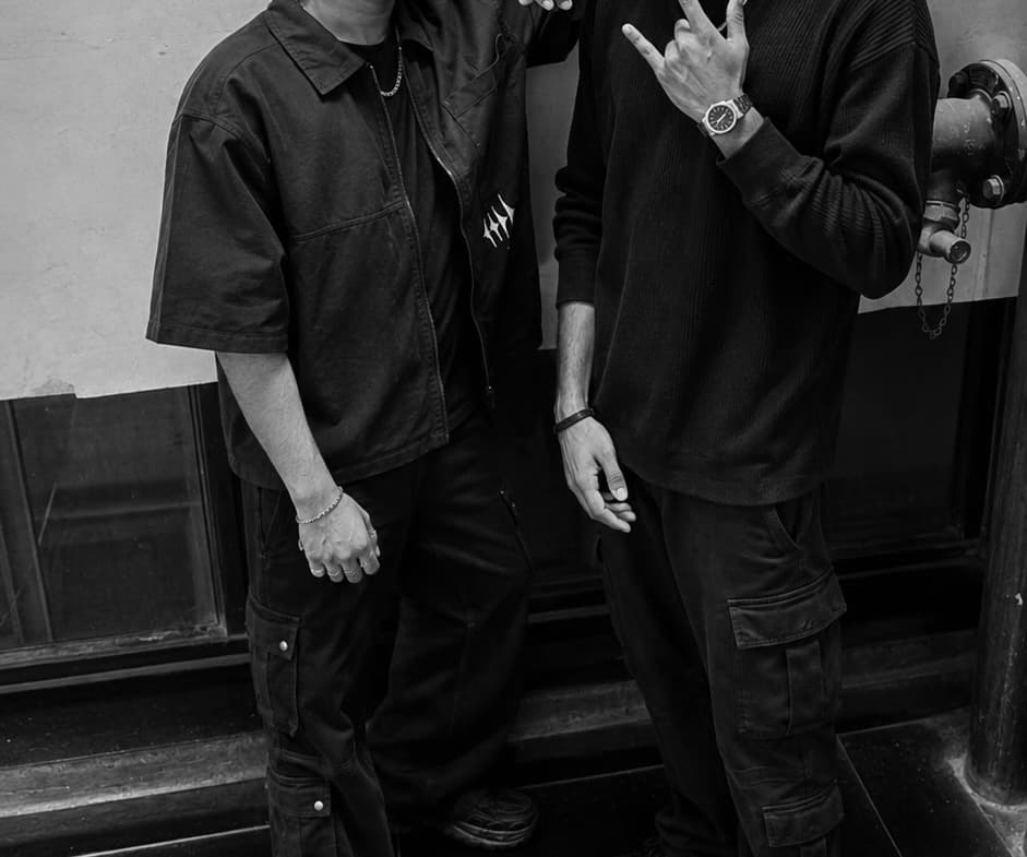 Cold Altar Boys, Pratik Raj and Amit, in black and white